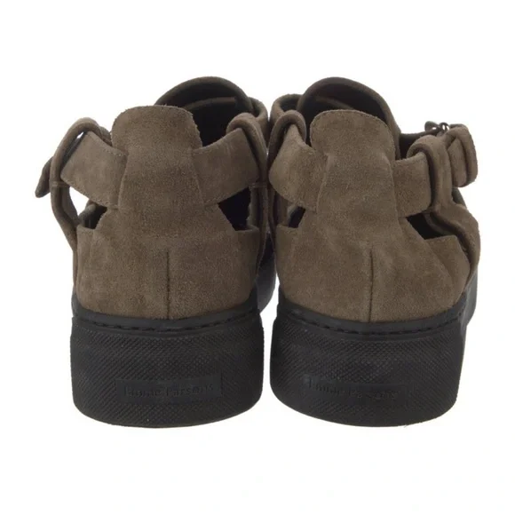 EMME PARSONS Ernest Cutout Suede Platform Sandals in Brown - Picture 4 of 5